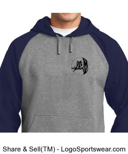 Sport-Tek Adult Raglan Colorblock Pullover Hooded Sweatshirt Design Zoom
